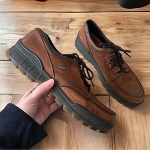 Ecco Track Mens Size US 14 EUR 48 Gore-Tex Leather Shoes High Quality